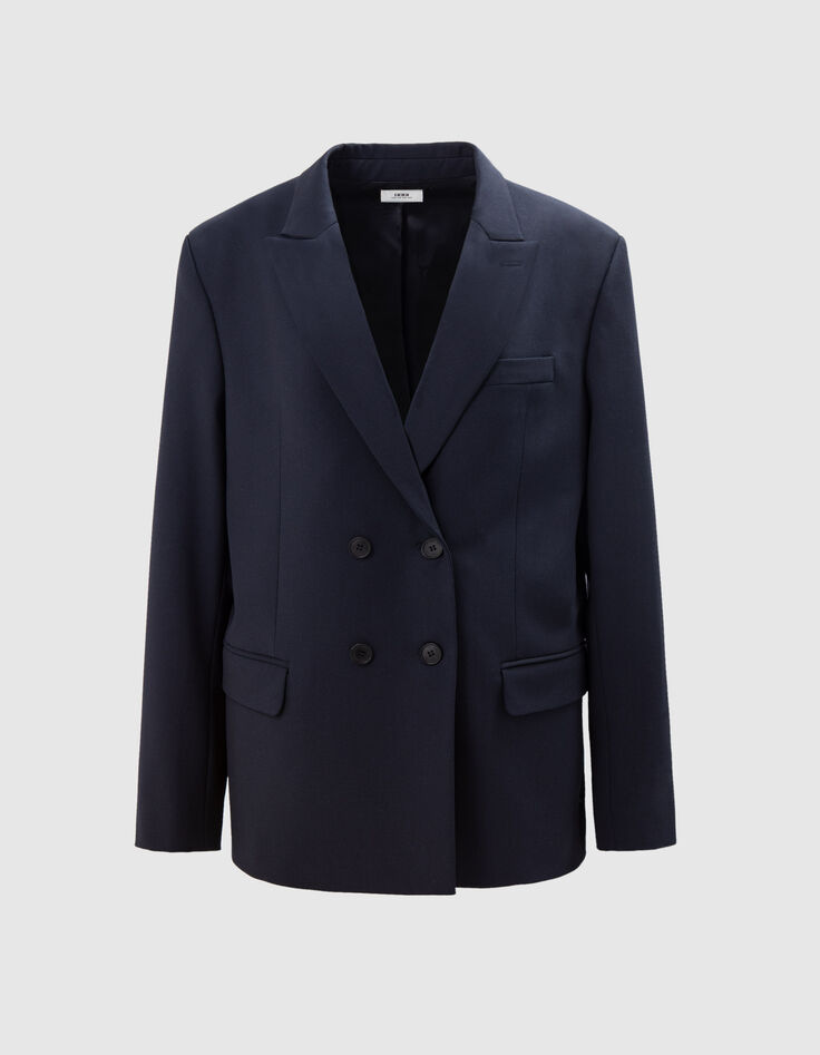 Gender Free-Blazer croisé marine Mixte-7 Gender Free-Blazer croisé marine Mixte-7