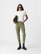 Kaki battle jeans cropped Dames-9