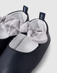 Ballerines navy à nœuds imprimés bébé fille-4
