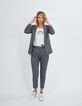 I.Code grey Prince-of-Wales check paperbag trousers-6
