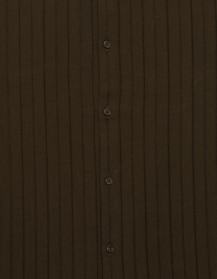 Khaki Herrenhemd, SLIM-Fit, Bio-Baumwollvoile, Streifstick-7 Khaki Herrenhemd, SLIM-Fit, Bio-Baumwollvoile, Streifstick-7