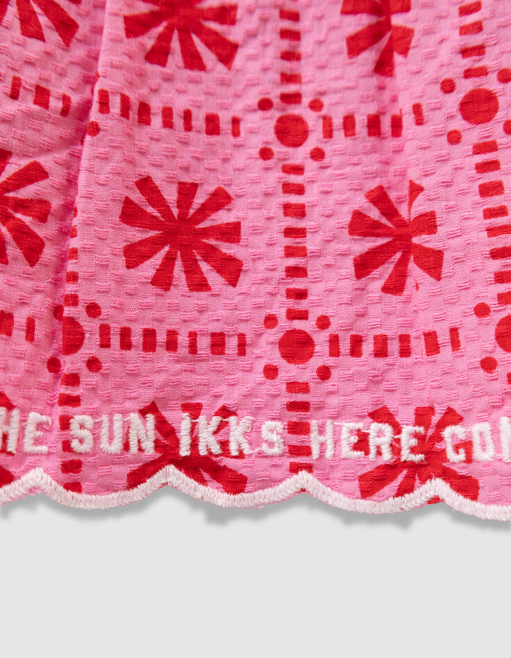 Girls’ pink graphic print dress-7 Girls’ pink graphic print dress-7