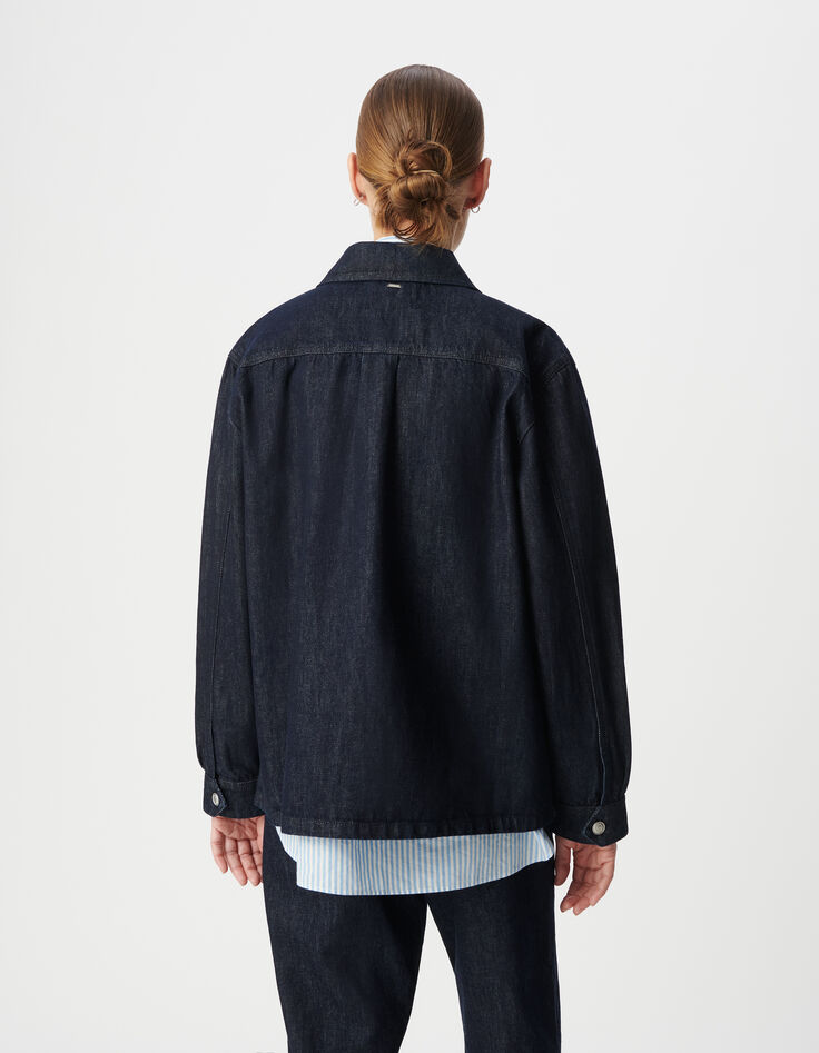 Damen Saharienne mit Reißverschluss aus Denim und recycelter Baumwolle-4