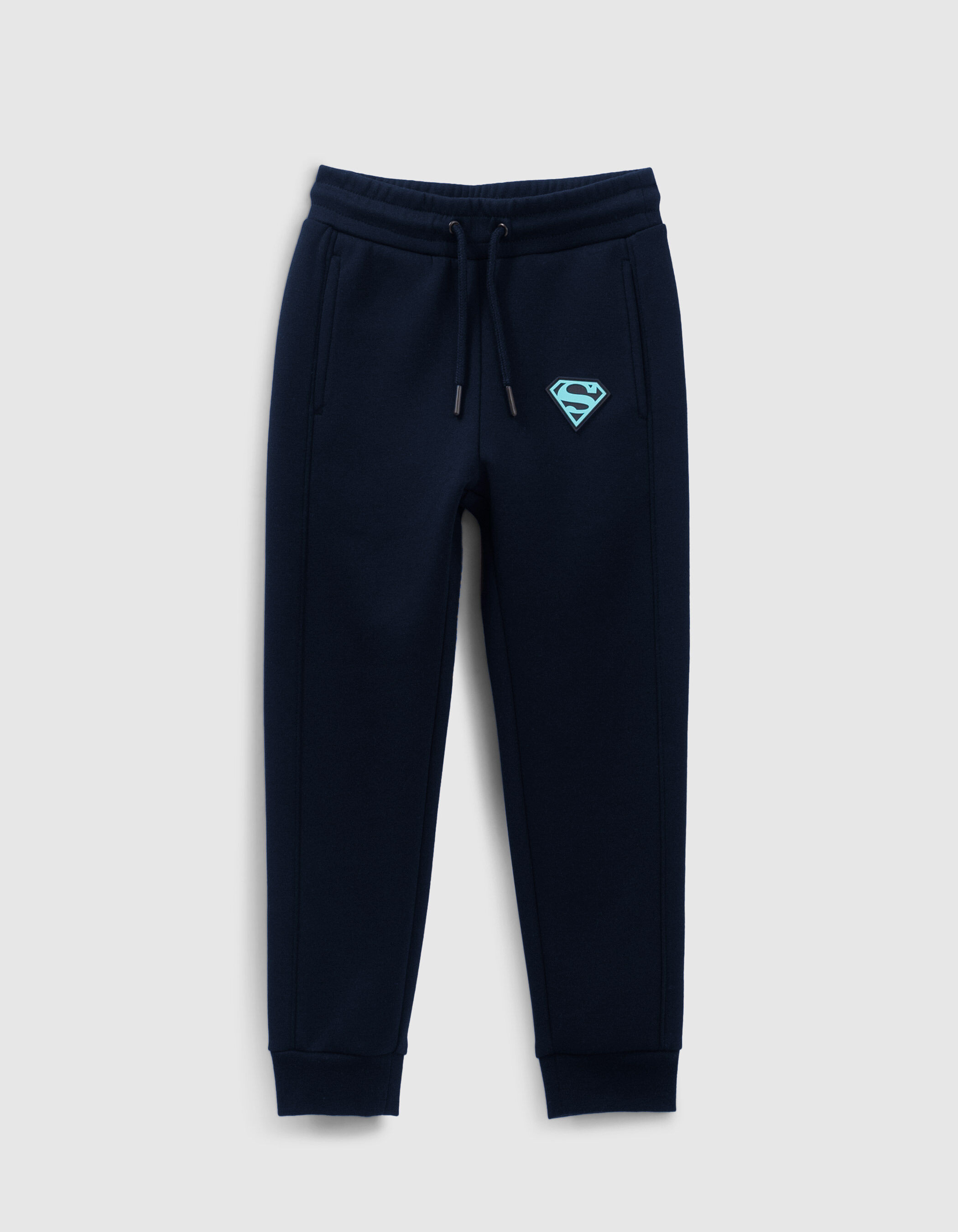 Boys navy joggers with SUPERMAN logo