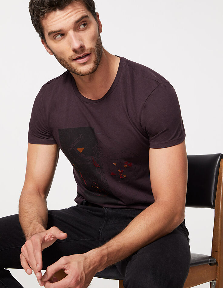 Tee-shirt prune esprit Homme de Vitruve Homme-1 Tee-shirt prune esprit Homme de Vitruve Homme-1