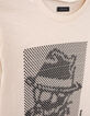 Ecru T-shirt biokatoen opdruk rubber gangster jongens-5