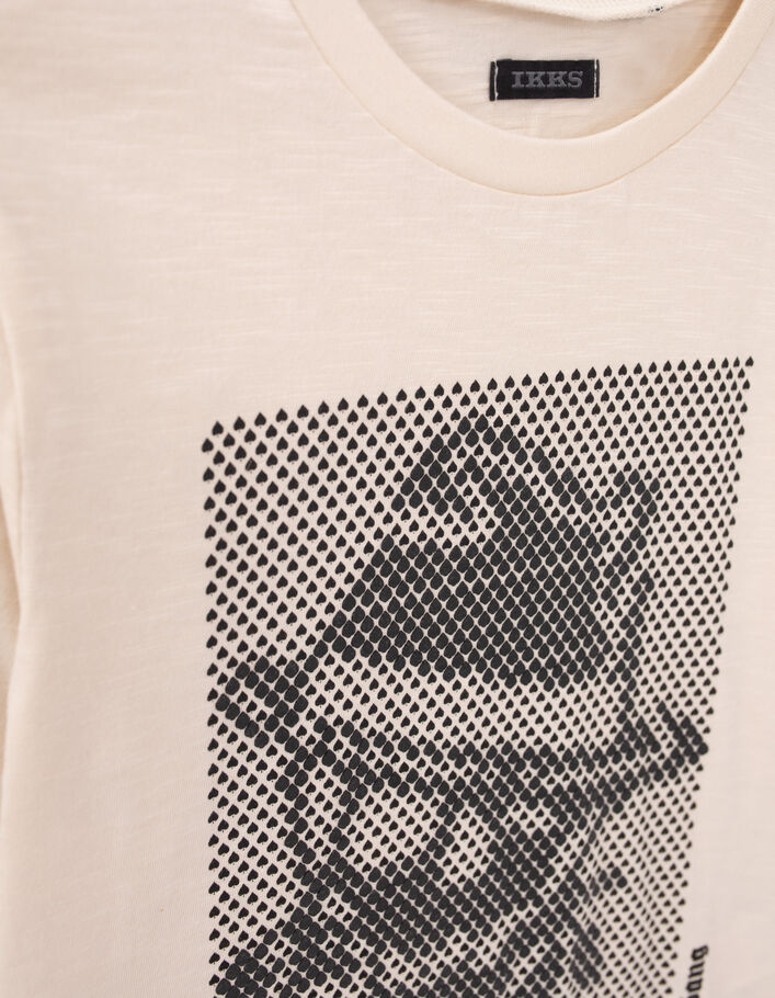 Jungen-T-Shirt creme, Biobaumwolle Gangsteroptikmotiv-6
