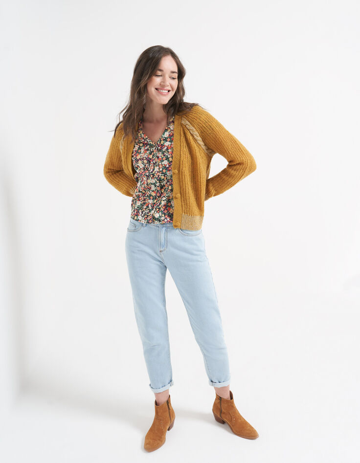 I.Code water pink top + multicoloured flower print-6