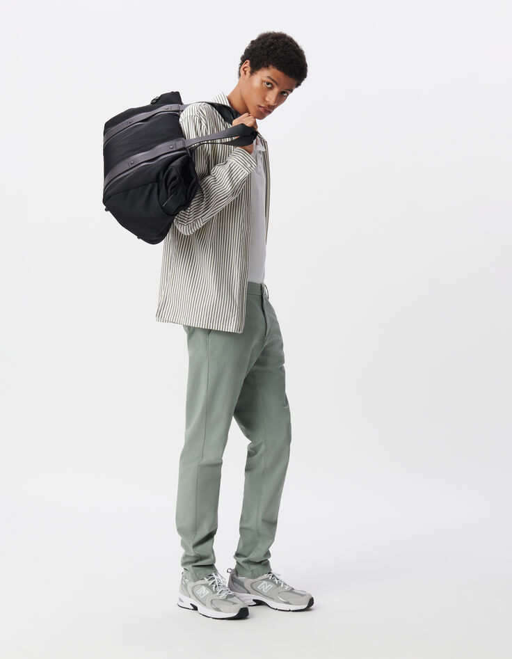 Men’s grey blue SLIM chinos-1