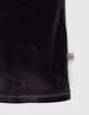 Robe grise bi-matière avec message fille-5