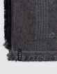 Etole grise jacquard motif léopard et rayures lurex Femme-3