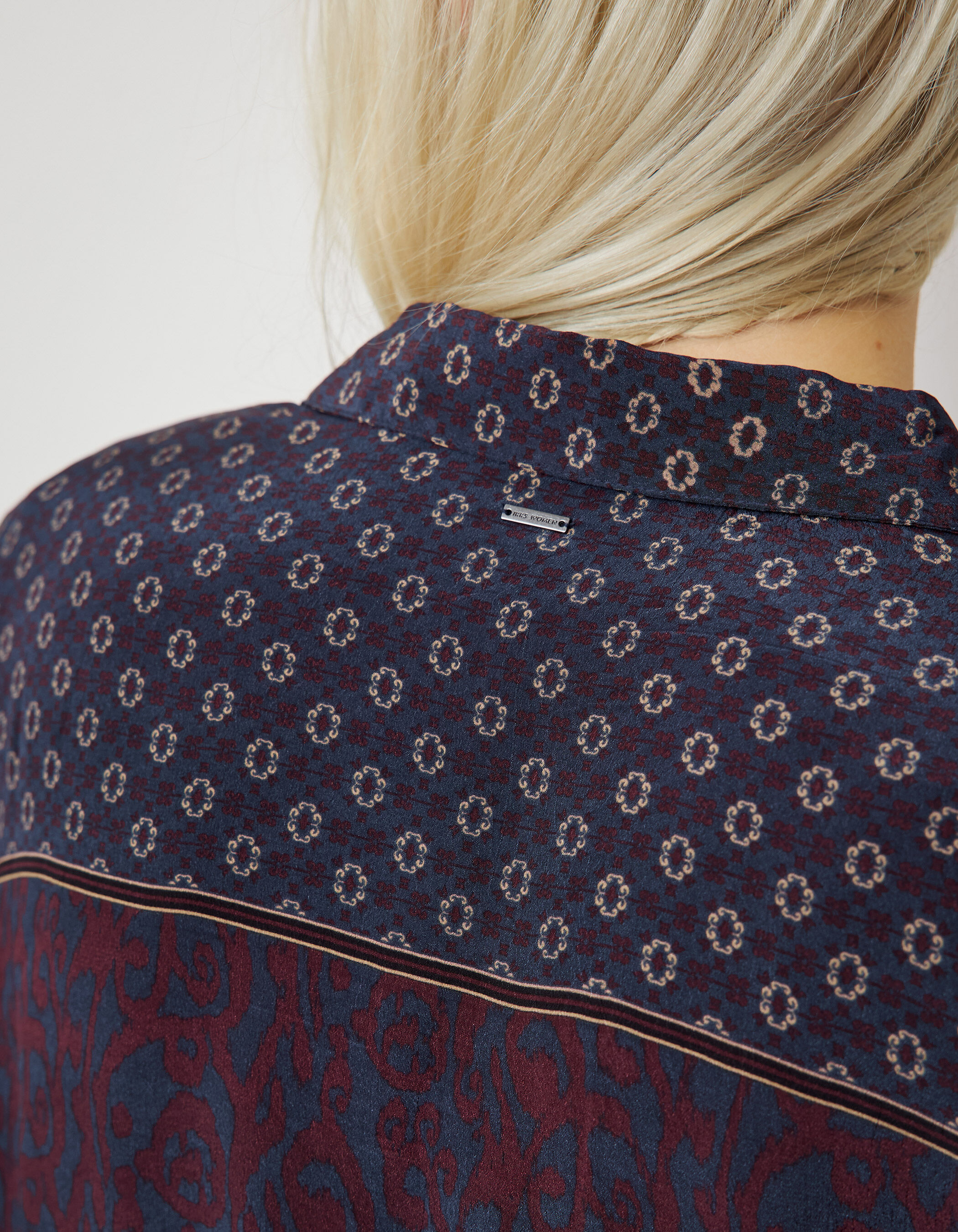 Chemise en viscose mixte imprime baroque et animal femme IKKS
