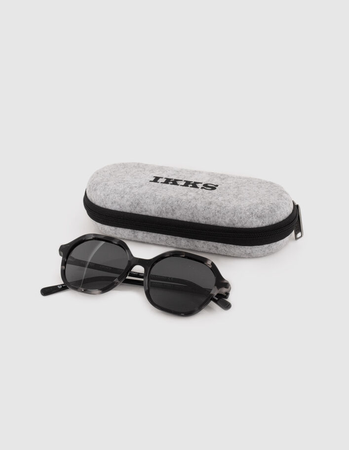 Lunettes solaires fille écaille noir-2