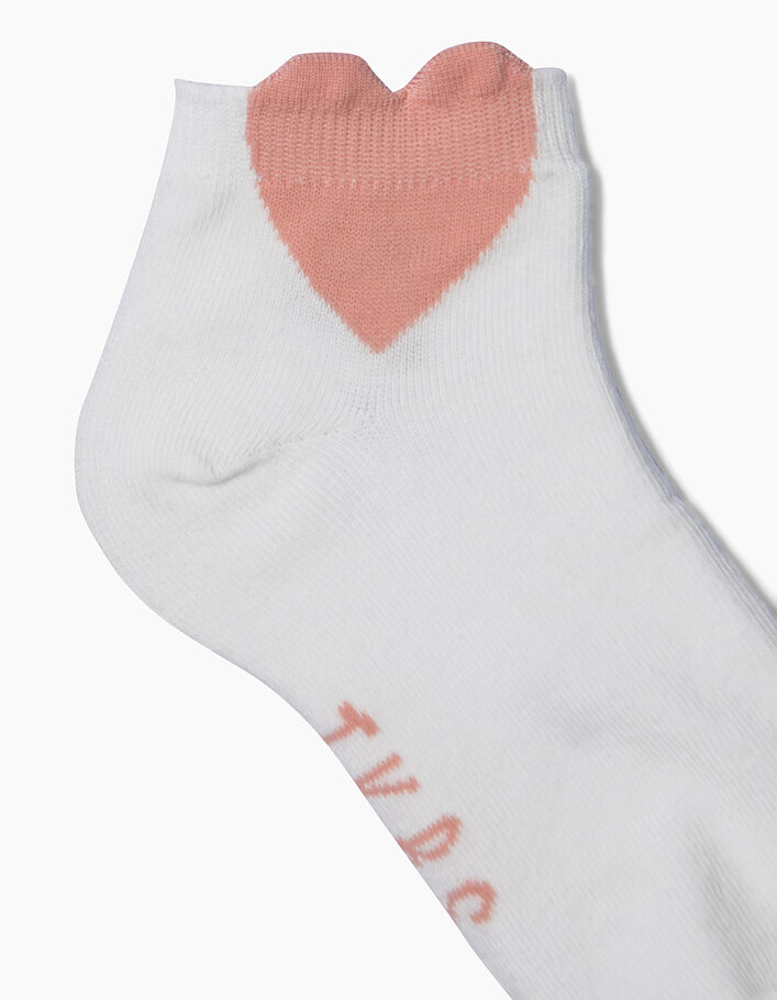 Girls' off-white and peach socks - IKKS