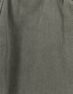 Short en jean kaki ceinture clous et oeillets fille-10