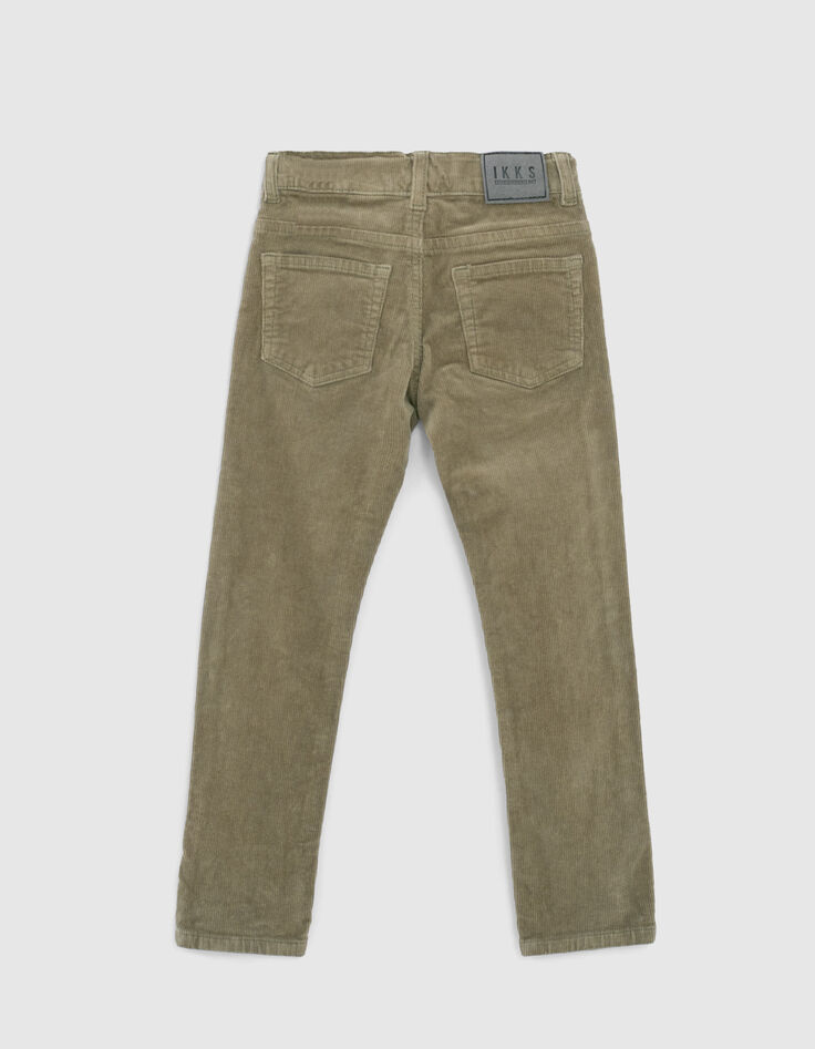 Pantalon slim kaki velours garçon -3 Pantalon slim kaki velours garçon -3