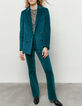 Pantal&oacute;n flare pana azul pizarra mujer-1