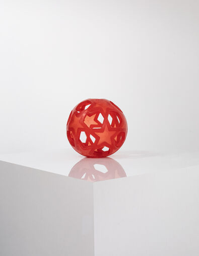 HEVEA Raspberry red natural rubber star ball - IKKS