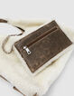 Women’s off-white shearling and leather mix Hobo bag-4
