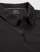 Polo negro de hombre con pinzas termoadhesivas DRY FAST-9