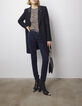 Dunkelblaue Sculpt-up-Damenjeans im Slim-Fit mit Nieten-1