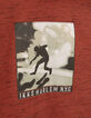 Boys’ dark red marl hoodie with skateboarder image-6