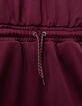 Robe bordeaux esprit sport bandes côtés fille-8