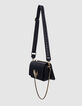Le 111 ROMY cuero liso negro dorado metalizado Mujer-6