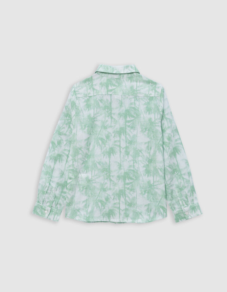 Groen overhemd aquarel-palmboom jongens-6