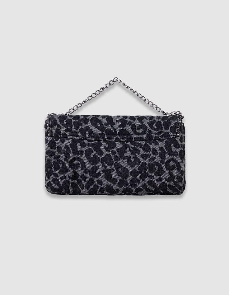 Sac à main noir imprimé léopard bordure microbilles fille-5 Sac à main noir imprimé léopard bordure microbilles fille-5