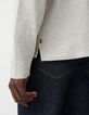 Men’s grey organic cotton waffle hooded T-shirt-5