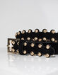 I.Code black suede belt edged in studs-2