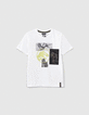Boys&rsquo; white T-shirt with lenticular JURASSIC WORLD image-1