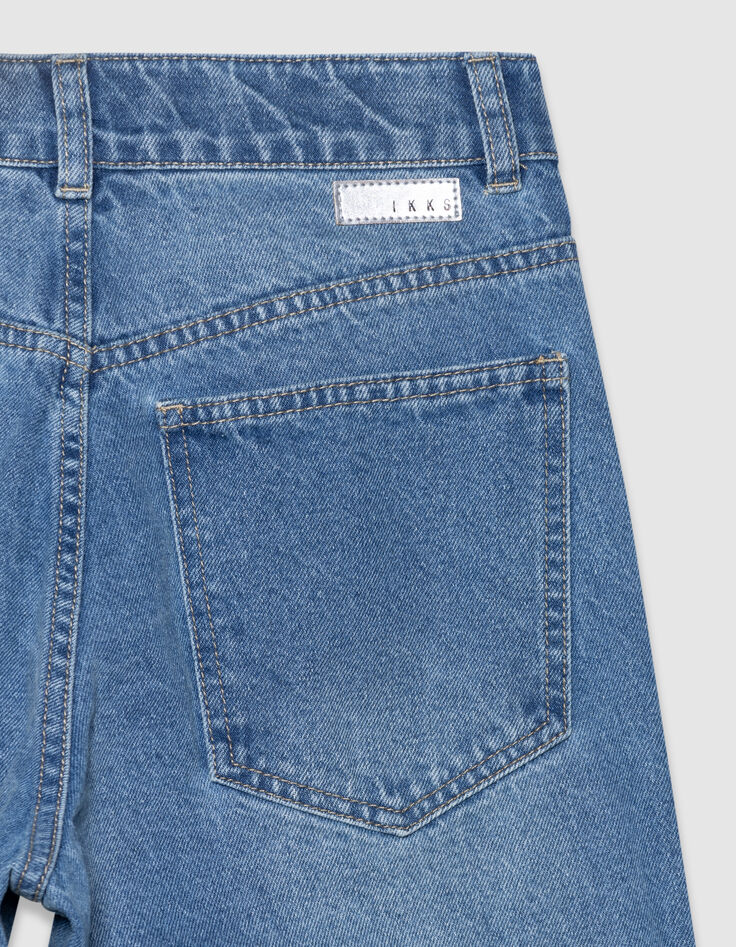 Blaue Gaucho-Mädchenjeans-7 Blaue Gaucho-Mädchenjeans-7