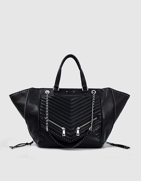 Bolso de piel negro 1440 ROCK Leather Story mujer