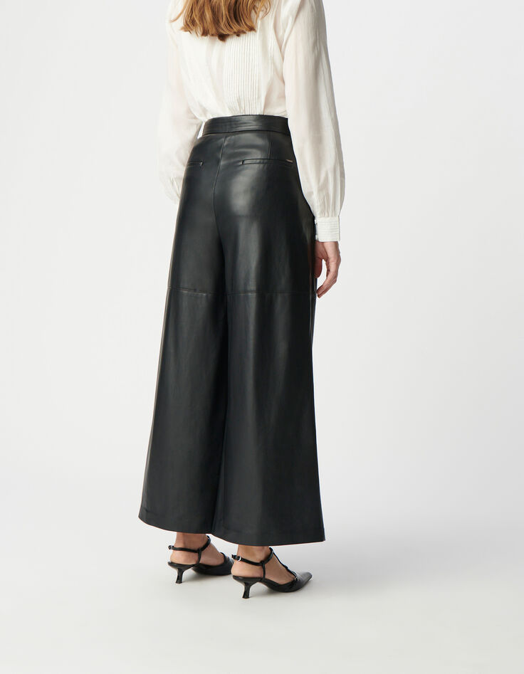 Pantalon large noir portefeuille Femme-3