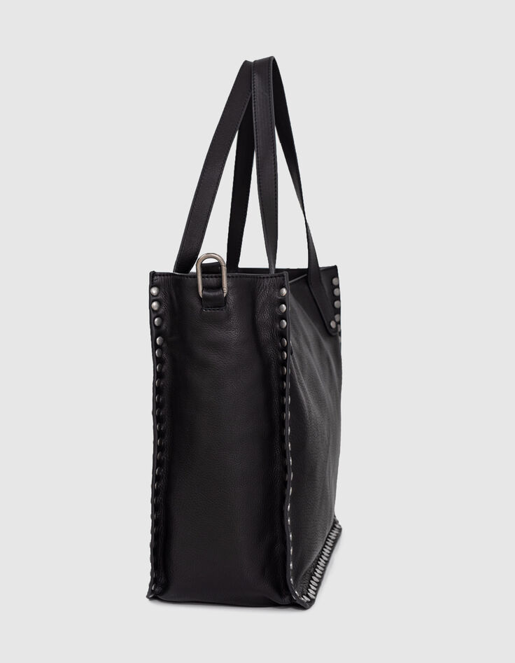 The Working Bag, Damencabastasche aus Leder, Schwarz-2