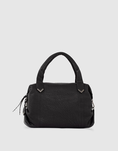 Bolso bandolera The Captain Bag military cuero negro mujer - IKKS