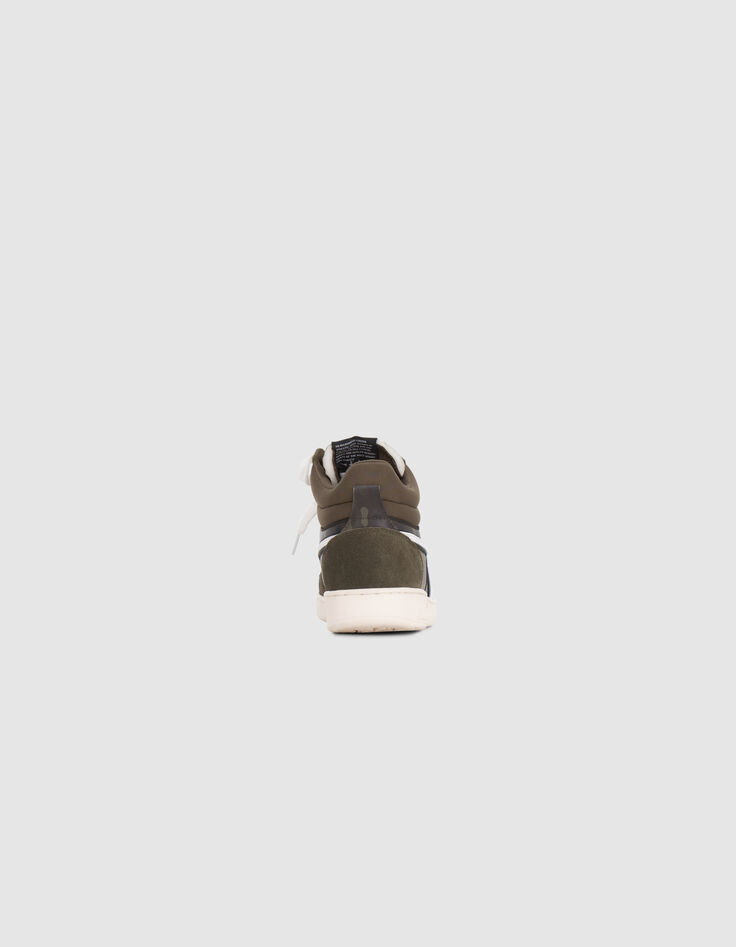 Leren sneakers unisex kaki en camouflage IKKS X DIADORA-3