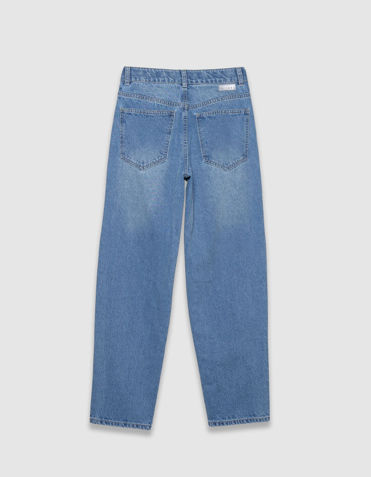 Blaue Gaucho-Mädchenjeans-5 Blaue Gaucho-Mädchenjeans-5