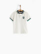 Polo gebroken wit leeuwenkop rug jongens-1