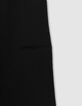 Schwarzes Damenkurzkleid vorne geknöpft-5