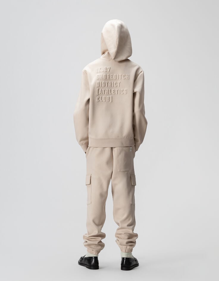 Boys’ beige sweatshirt with embossed slogan on back-3 Boys’ beige sweatshirt with embossed slogan on back-3
