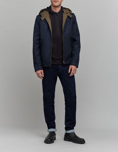 Blouson r&eacute;versible bleu navy et kaki Homme - IKKS