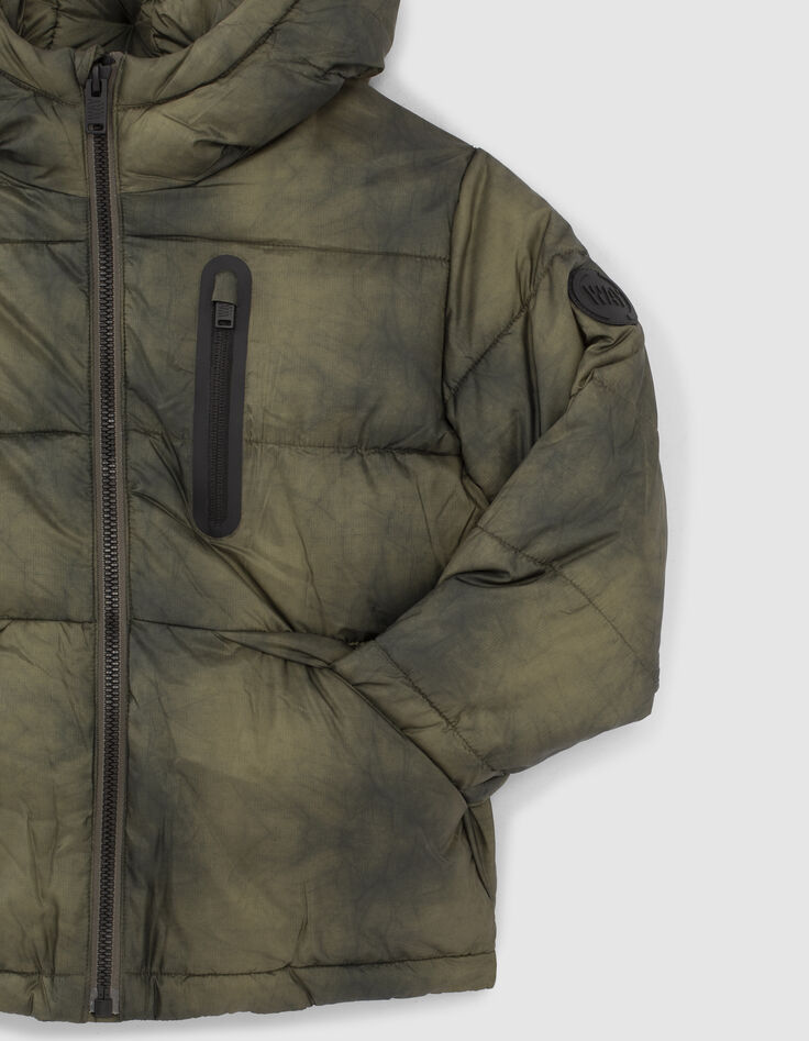 Bronzefarbene Jungensteppjacke mit Tie-and-Dye-Effekt-3