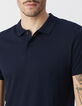 Marineblaues Herrenpoloshirt aus Baumwollmodal-2 Marineblaues Herrenpoloshirt aus Baumwollmodal-2