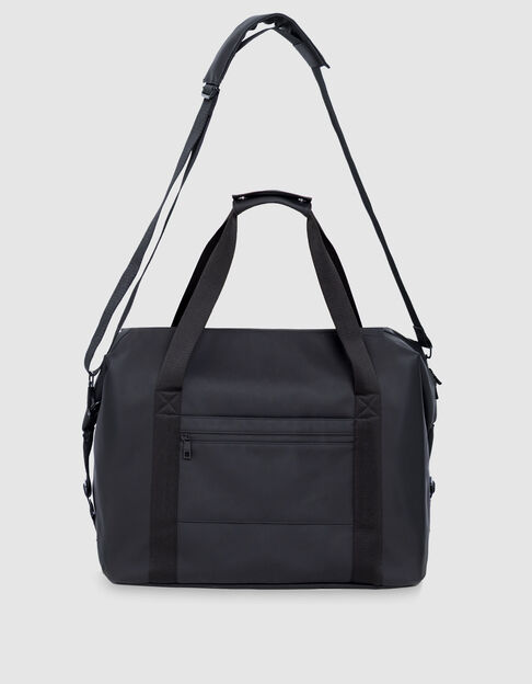 Sac week-end noir nylon effet gomme Homme - IKKS