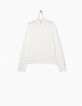 Gebroken wit T-shirt met kanten kraag meisjes -4