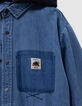 Blauw jeanshemd afneembare kap jongens-8