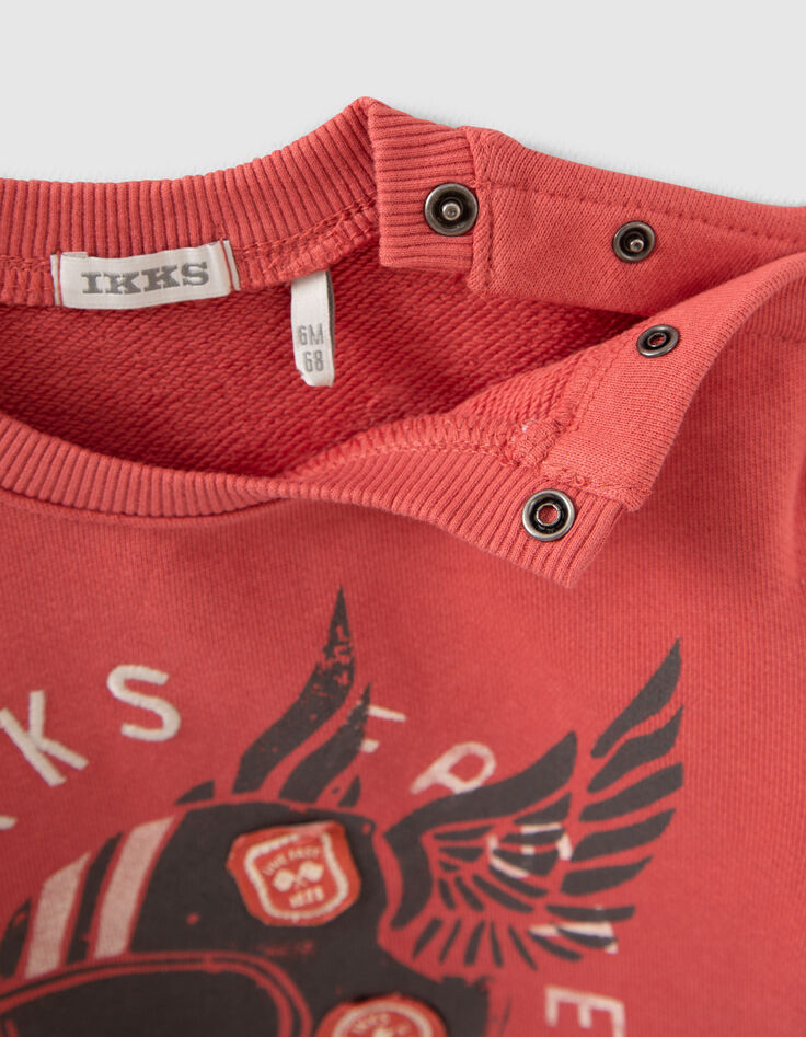 Sudadera roja casco alado bebé niño-6